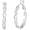 silver-30mm, variant on 3cm Stainless Steel Twisted Infinity Cubic Zirconia Hoop Earrings, 2 Tones Gold & Silver Huggie Click Hoops Hypoallergenic Jewelry Gift for Women Gi