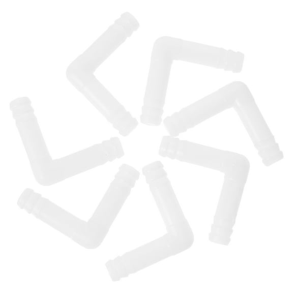 BESTOYARD 10Pcs Aquarium Tubing for Air Pump 90 Degree Plastic White for Maintenance Workers