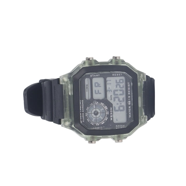 Reloj Electrónico, Efecto Luminoso De Segunda Sincronización, 12 24 Horas, Espejo De Resina Acrílica, Reloj Deportivo Para Hombre Para Uso Diario En El Trabajo