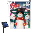 thumbnail image 1 of Bandera de Navidad para jardín Candieslife, diseño de muñeco de nieve iluminado, 30 x 45 cm, 1 of 7