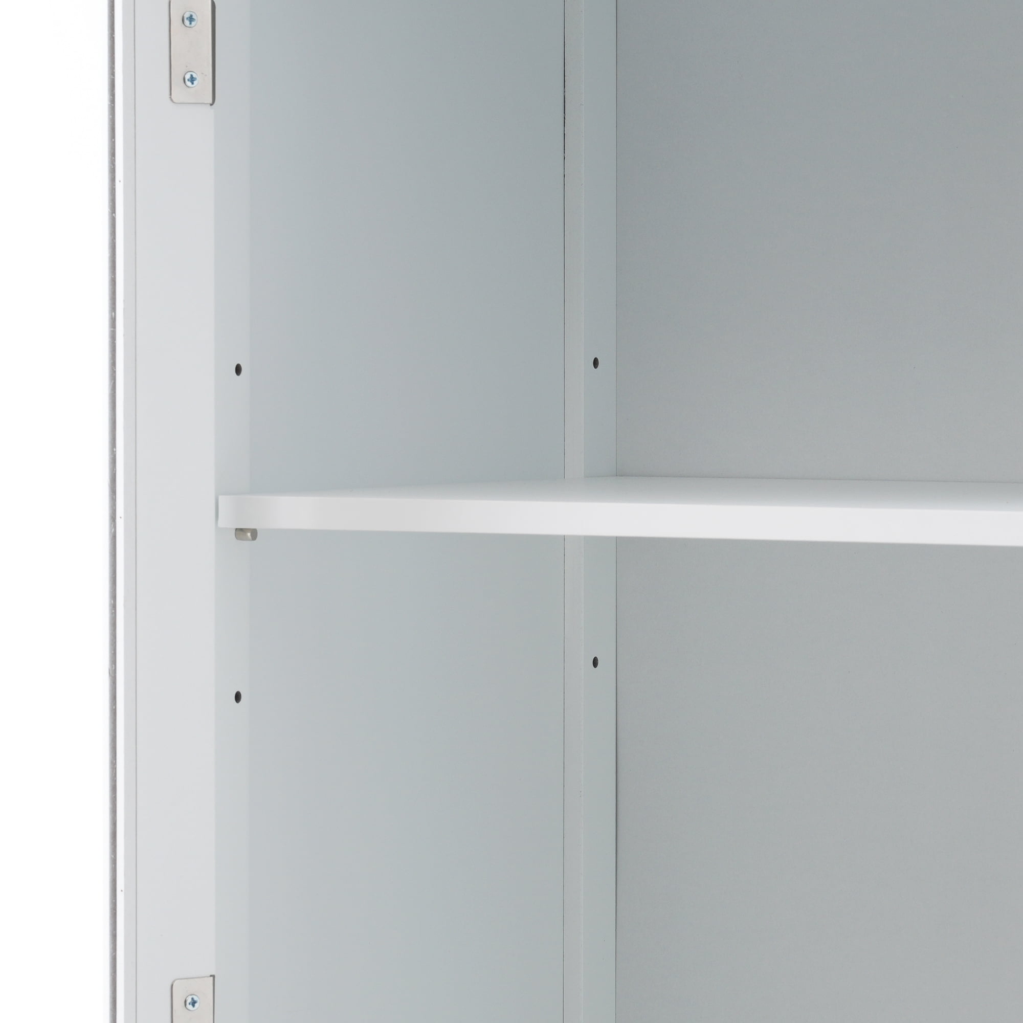 MAYEERTY 63" Freestanding Tall Bathroom Storage Cabinet - With Glass Doors, Vertical Organizer for Bathroom Essentials