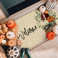 thumbnail image 6 of Fall Door Mat Outside,Pumpkin Eucalyptus Welcome Mat for Front Door,Thanksgiving Autumn Indoor Outdoor Non-Slip Rugs Doormat for Farmhouse Home Porch Decorations (Orange Football 30" x 17"), 6 of 6