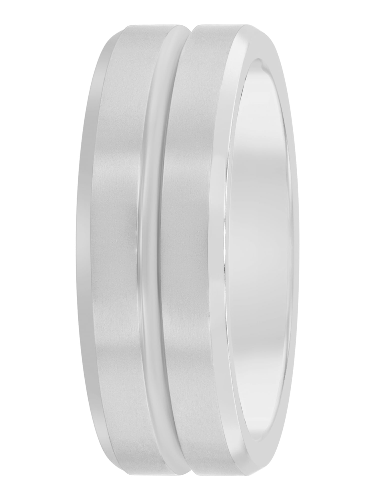 Men's Tungsten 8MM Grooved Comfort Fit Wedding Band by Brilliance Fine Jewelry - Mens Ring