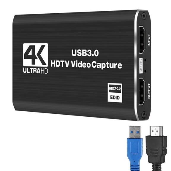 Capture Card Nintendo Switch, 4K HDMI Video Capture Card, 1080P 60FPS, HDMI to USB 3.0 Capture Card for Streaming Work with Camera/Xbox/PS4/PS5/PC/OBS