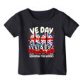 thumbnail image 3 of T-shirt d'Été à Manches Courtes Col Rond Imprimé Drapeau pour Garçons Bébés Enfants Taille 3-4T, 3 of 3