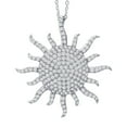 thumbnail image 4 of Lafonn Classic Sterling Silver Platinum Plated Lassire Simulated Diamond Sunburst Pendant Necklace (2.34 CTTW), 4 of 5