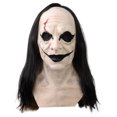 thumbnail image 1 of Máscara de látex de payaso con peluca negra para Halloween, adulto, 1 of 5
