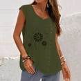 thumbnail image 2 of Pompotops Blouse Décontractée Sans Manches à Boutons Col Rond Ample pour Femmes, 2 of 4