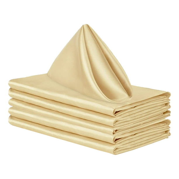 Juego de 6 servilletas de tela, 43*43 cm, servilletas lavables para cena para restaurante, bodas y vacaciones, servilletas reutilizables