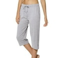 thumbnail image 3 of Champion Women’s Lightweight Lounge Capri Pants with “C” Logo, Standard Fit, Cotton-Blend Fabric, Sizes S-XXL, 3 of 4