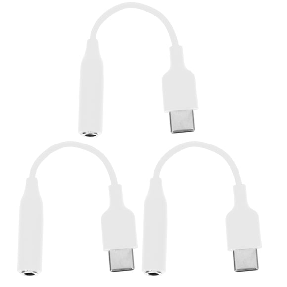 Raindrops Adaptateur Audio USB-C vers 3,5 mm 3 Pcs Blanc pour Performance Stable Usage Quotidien