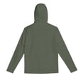 thumbnail image 6 of hlysgo Men's Sun Protection Shirt with Pockets Summer Long Sleeve Cooling Hooded Shirt for Outdoor Work Breathable Workout Hiking UV Clothing Army Green,M, 6 of 7