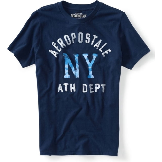 Aeropostale - Camiseta gráfica para hombre del departamento de atletismo de NY, azul, XXL