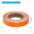 thumbnail image 2 of Uxcell 1 Roll Reflective Tape Waterproof Reflective Tape Warning Safety Tape Reflector for Trucks Cars Orange 1 inch x 82ft, 2 of 7