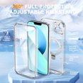 thumbnail image 6 of Allytechgroup iPhone 15 Case Magsafe, Mangetic Back Cover Wireless Charging Support Kickstand Ring Holder Anti-Scratch Phone Case for Apple iPhone 15, Clear, 6 of 6