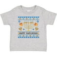 thumbnail image 3 of Inktastic Happy Hanukkah Sweater Style Design with Menorah and Dreidel Boys or Girls Baby T-Shirt, 3 of 5