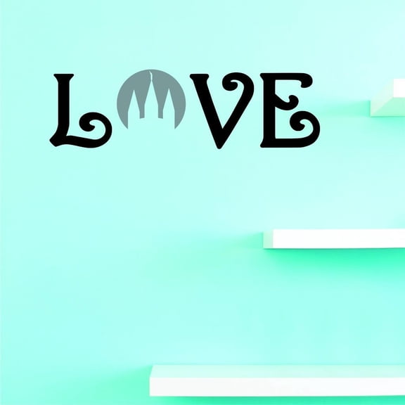Custom Decals Love Temple Wall Art Size: 10 X 36 Inches Color: Multi