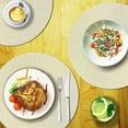 thumbnail image 3 of Round Braided Placemats Set of 6 Table Mats for Dining Tables Woven Washable Non-Slip Place Mats 15, 3 of 5