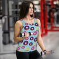 thumbnail image 6 of Uemuo Donuts Pattern Workout Tank Tops for Women Breathable Moisture-wicking tank top Sleeveless Running Loose Fit Yoga Tops Active Shirts Sports Gym Exercise, 6 of 9