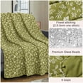 thumbnail image 4 of Teler Weighted Blanket for Adults 20 lbs, 48" x 72" Cooling Printed Heavy Blanket for Bed Sofa, Avocado Green, 4 of 7
