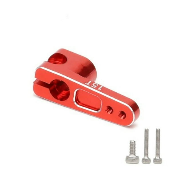 tredstone 1/24 RC 15T Servo de Voiture avec Vis Pièces de Mise à Niveau Réparation Métallique Automobile Remplacement pour Axial SCX24 AXI90081 AXI00001 Rouge