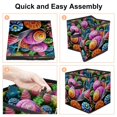 thumbnail image 4 of Snail Foldable Storage Basket with Handle, 10.8"x10.5"x10.6" Large Capacity Cube Organizer Storage Containers, 4 of 6