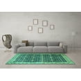 thumbnail image 3 of Ahgly Company Machine Washable Indoor Square Persian Turquoise Blue Traditional Area Rugs, 7' Square, 3 of 4