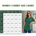 thumbnail image 2 of SWQZVT Women's Tops Short Sleeve Casual Tunic tee Trendy Plus Size Blouse Loose Tops Solid Green Shirts Tees Size XXL, 2 of 6