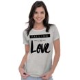 thumbnail image 3 of Cute Falling in Love Romantic Quote Womens Slim Fit Graphic Tee Brisco Brands L, 3 of 5