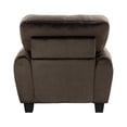 thumbnail image 4 of OakvillePark Arcadia Microfiber Fabric Upholstered Living Room Chair, Chocolate, 4 of 6