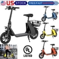 thumbnail image 2 of 450W 36V Folding Sports Electric Scooters Bike E-Scooter with Seat Ebike Biycle Moped for Adult Commuter, Black, 2 of 9