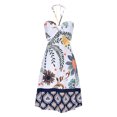 thumbnail image 5 of Hvot&aat Women's Summer Mini Dresses Boho Print Backless Dress Sleeveless Hanging Neck Casual Beach Cami Dress, 5 of 5