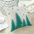 thumbnail image 4 of Christmas Pillow Covers 18x18 Inch Set of 2 Cream Aqua Teal Christmas Tree Snowflakes Decor Throw Pillows Winter Xmas Holiday Outdoor Cushion Cases for Couch Bed Decorations, 4 of 6