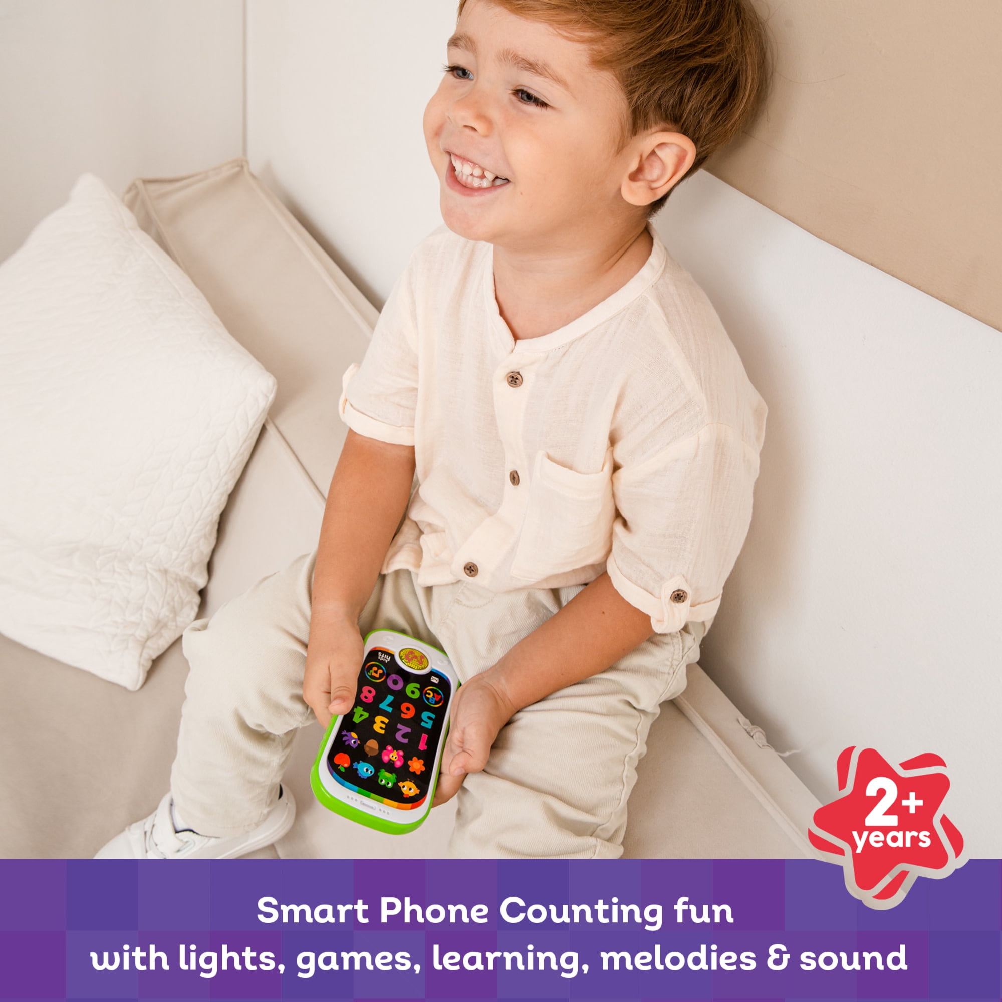 Kids Hits: Smart Phone - Counting Fun - Interactive Educational Toy, Games Teach ABCs & Numbers, Light-Up, Animal Sounds & Songs, Kids & Toddlers 2+
