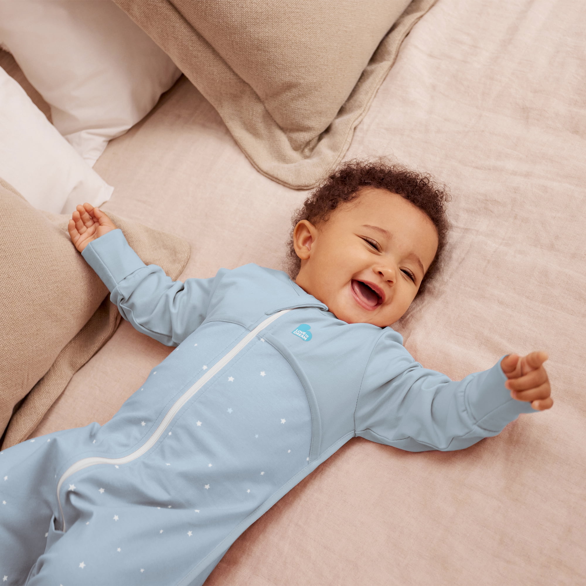 Love to Dream Long Sleeve Sleep Suit for Walking Wearable Blanket 1.0 TOG, 12-24M, Blue