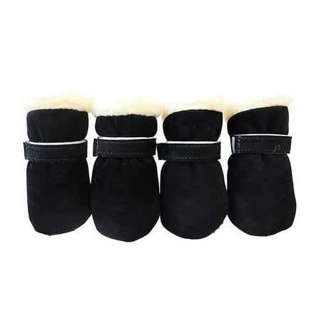 Skymirror 4Pcs Pet Shoes Solid Color Prevent Coldness Soft Sole Fashion Pet Dogs Sneakers Pet Product
