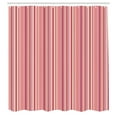 thumbnail image 2 of Ambesonne Salmon Shower Curtain, Stripes Modern Lines Motif, 69"Wx70"L, Raspberry Rose and Ecru, 2 of 4