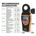 thumbnail image 4 of Digital Illuminance Meter,High Accuracy And Fast Response,Light Detector: Used For Light Detection,LCD Display,1-400,000Lux ,Clear Display, 4 of 6