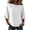 White, variant on Women's Tunic Tops 3/4 Sleeve Crew Neck Cotton Linen Look Summer Shirts Solid Color Lightweight Breathable Fashion Blouses