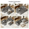 thumbnail image 6 of Fabric Modular Sectional Sofa Armrest Backrest Module Couch Side Sectional Part Armrest/Backrest Grey, 6 of 7