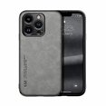 thumbnail image 1 of Funda de cuero magnética con tacto de piel para iPhone 15 Pro, 1 of 5