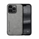 thumbnail image 1 of Funda de cuero magnética con tacto de piel para iPhone 15 Pro, 1 of 5