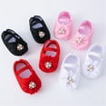 thumbnail image 5 of Otqutp Little Kid Solid Color Shoes Baby Shoes With Hair Band Fashion Soft Soled Toddler Shoes Dress Flower Princess Shoes, 5 of 7