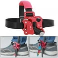 thumbnail image 2 of Wide Usage Climbing Foot Ascender, Mountaineering Foot Riser, Lightweight Automatic Mud Discharge Slot For Mountaineering Rock Climbing Left Foot Riser/Silver,Right Foot Riser/Red, 2 of 8