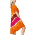 thumbnail image 3 of HAPPY BAY Women's Relaxed Casual House Wear Swing Dresses 1X-2X Orange-V7, 3 of 5