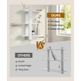thumbnail image 6 of Gronda White Floating Shelves for Wall Mounted, 3 Tier 20" Adjustable Pine Wood Floating Shelf for Bedroom Living Room Bathroom, Modern Home Decor Storage Display, 6 of 7