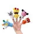 thumbnail image 4 of Dsseng 5PC Kids Cartoon Animal Finger Puppet Soft Velvet Doll Prop Toy Easter Stuffing, 4 of 7