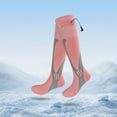 thumbnail image 4 of Electric Heated Socks Outdoor Sport Socks Fast Heating For Skiing Sport Supplies (Pink), 4 of 10