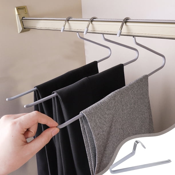 CaiYueKe 5 Pcs Heavy Duty Z-Shaped Pants Hangers, Space Saving Closet Organizer, Iron Clothes Rack for Storage, Sturdy Garment Hanger for Trousers and Jeans