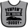 thumbnail image 3 of Inktastic Pawpaw's Lil' Racing Buddy with Car Silhouette Boys or Girls Baby Bib, 3 of 4